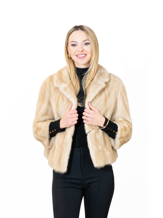 Jachetă scurtă de vizon Pearl [2]