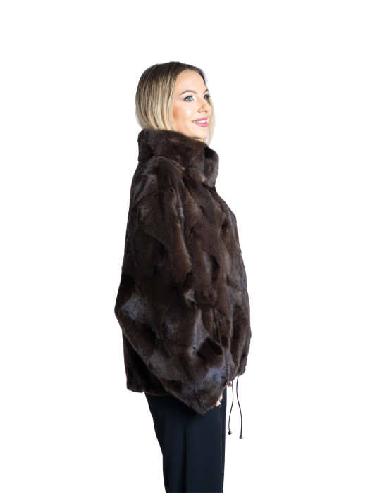 Jachetă vizon MRR Brown - oversized [2]