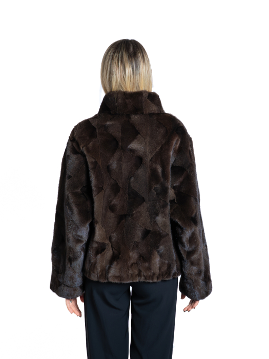 Jachetă vizon MRR Brown - oversized [3]