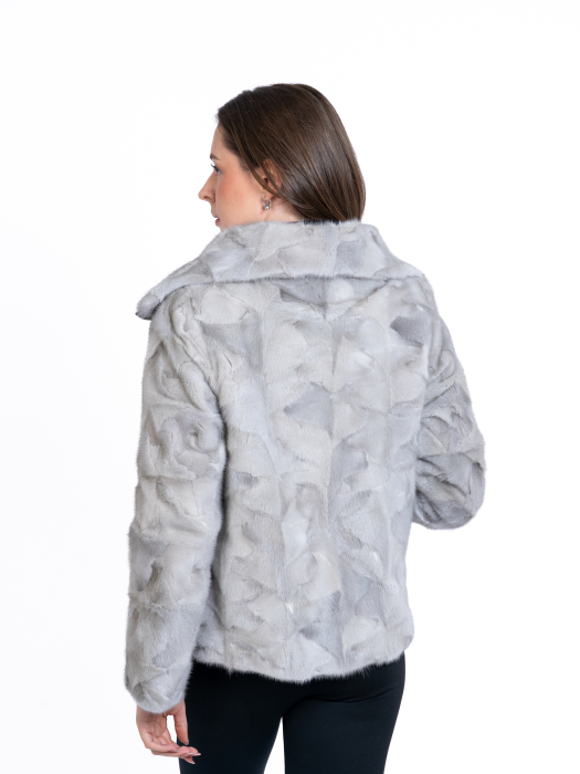 Jachetă vizon MRR Sapphire Grey - închidere fermoar [3]