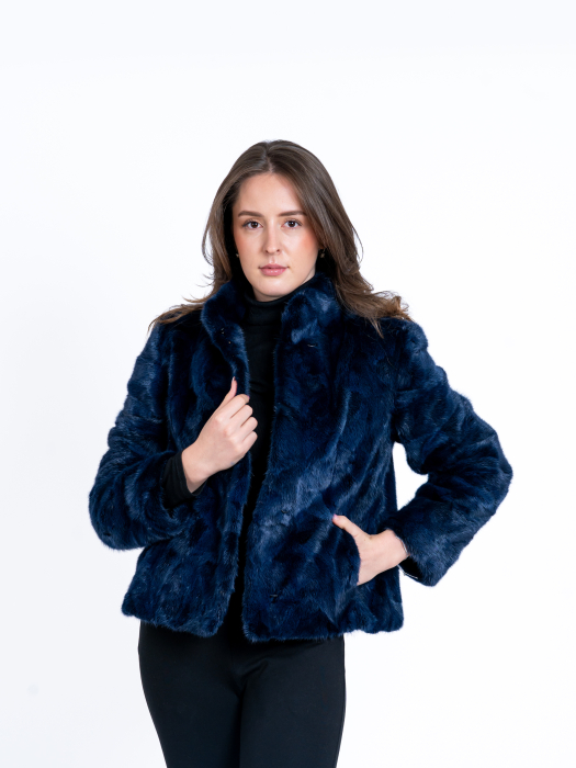 Jachetă vizon MRR Navy Blue - model scurt [1]