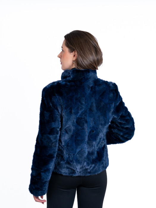 Jachetă vizon MRR Navy Blue - model scurt [3]