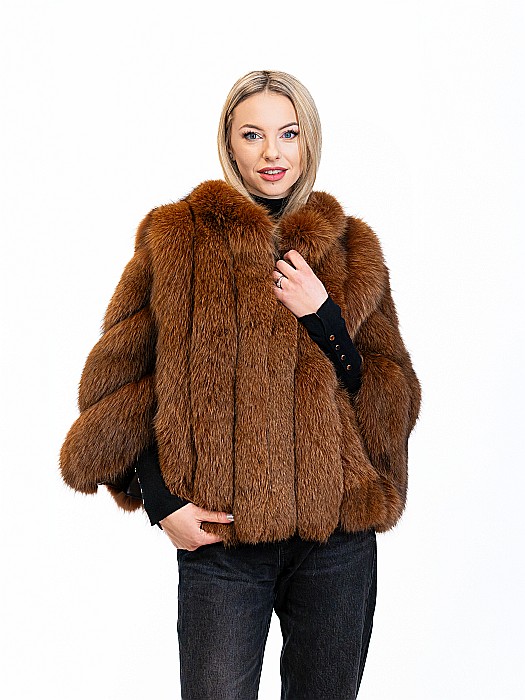 Pelerină Andreea vulpe polară Brown [1]