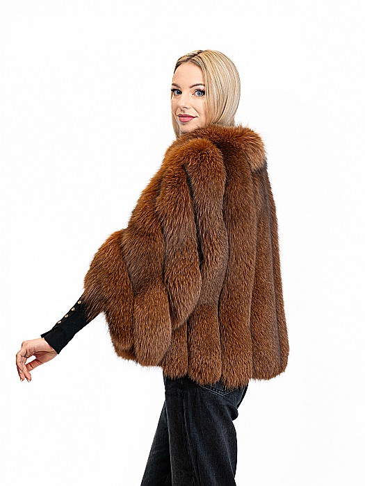 Pelerină Andreea vulpe polară Brown [2]