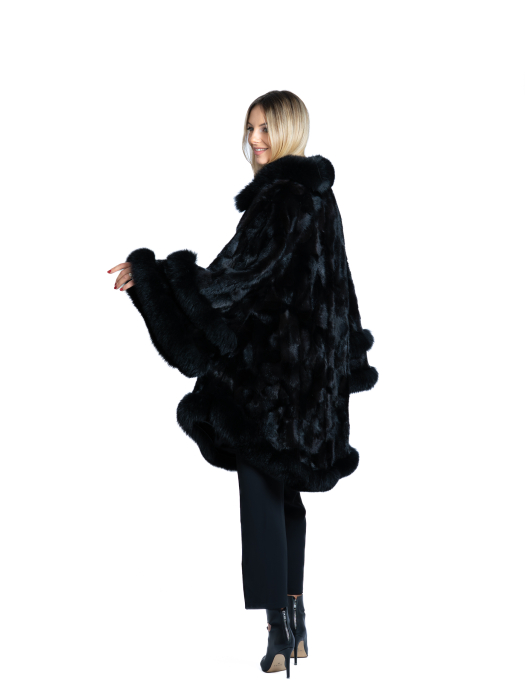 Pelerină vizon MRR Ella Black [3]