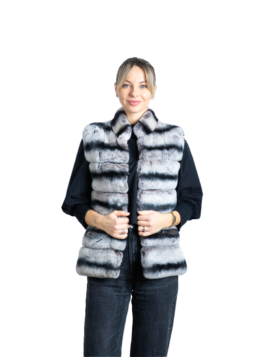 Vestă rex chinchilla Grey Black [1]