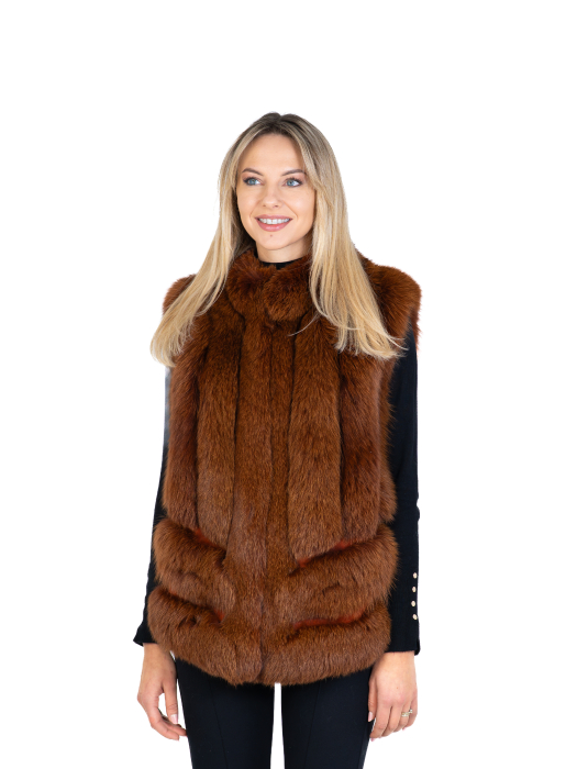 Vestă vulpe polară Mahogany [1]
