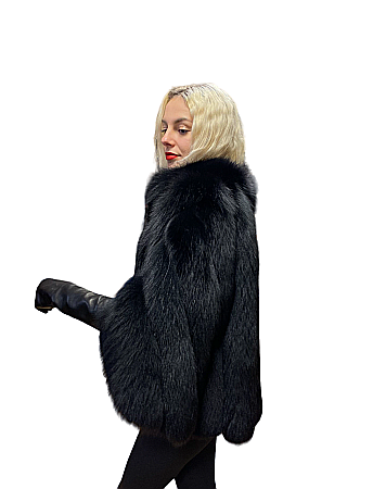 Pelerină Andreea vulpe polară Black [1]