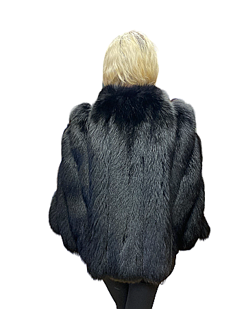 Pelerină Andreea vulpe polară Black [2]