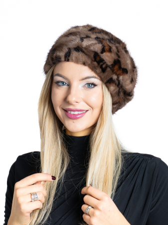 Accesorii - Beretă nurcă Animal Print