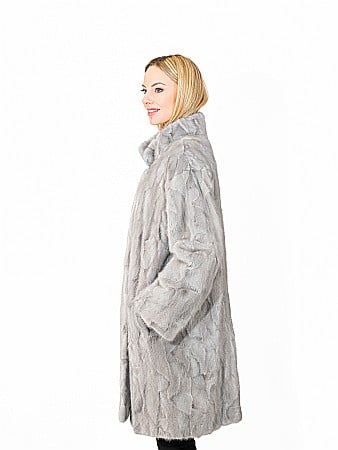 Haină vizon model lung Grey [1]