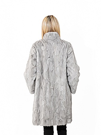 Haină vizon model lung Grey [3]
