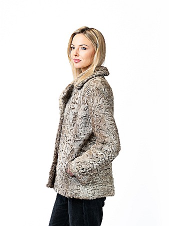 Jachetă scurtă astrahan Beige [1]