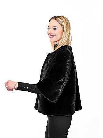 Jachetă vizon Black model Channel [1]