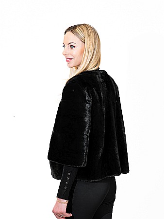 Jachetă vizon Black model Channel [2]