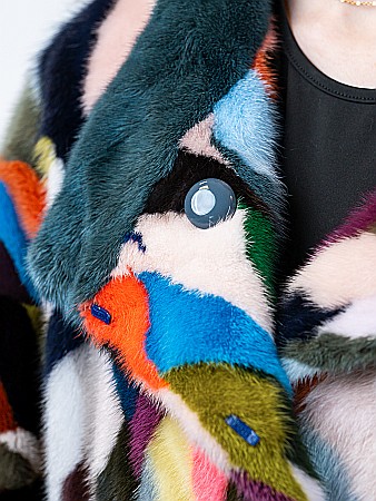 Jachetă vizon multicolor [3]