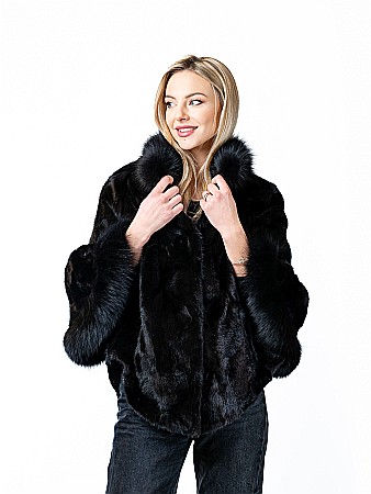 Pelerine de vizon - Pelerină vizon MRR Anca Black