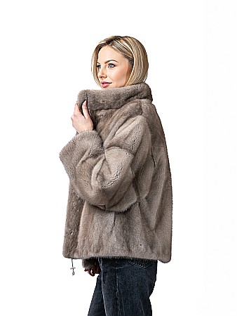 Jachetă vizon Silver Blue tip bomber [1]