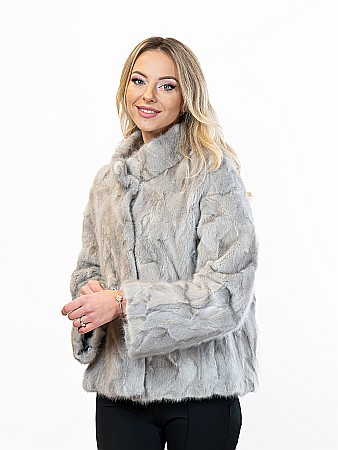 Jachete de vizon - Jachetă de vizon MRR Grey
