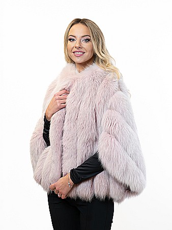 Pelerine de vulpe polară - Pelerină Andreea vulpe polară Powder pink