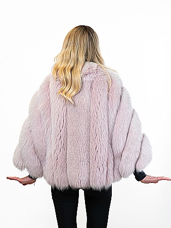 Pelerină Andreea vulpe polară Powder pink [1]