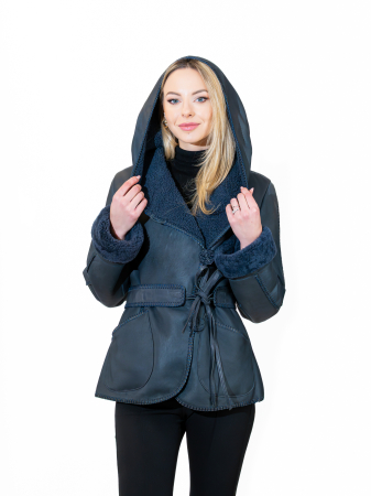 Shearling - Cojoc ovine Blue Smoke