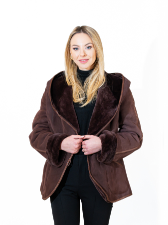 Shearling - Cojoc ovine Ruby Smoke
