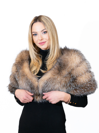 Accesorii - Etolă de vulpe Argintie-Crystal