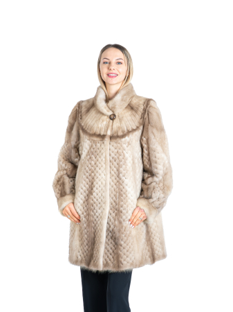 Haine de nurcă - Haină nurcă Light Beige