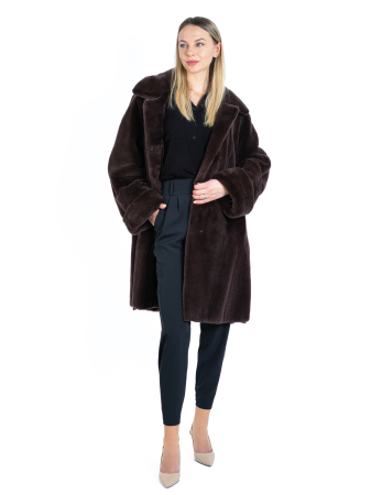 Haină vizon velur Burgundy [1]