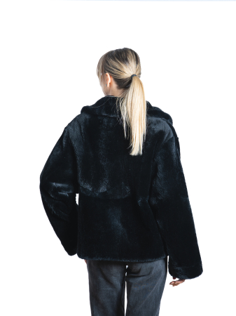 Jachetă castor velur Black [2]