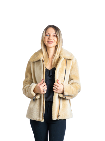 Shearling - Jachetă mouton Beige