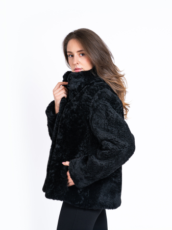 Jachetă mouton curly Black [1]