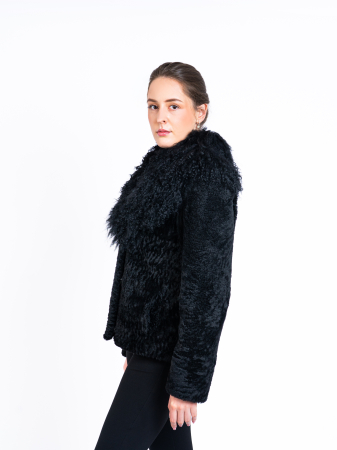 Jachetă mouton curly & mongolian Black [1]