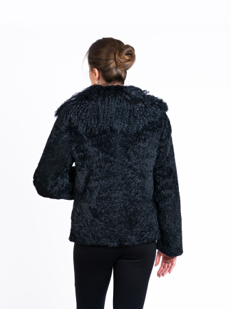 Jachetă mouton curly & mongolian Black [2]