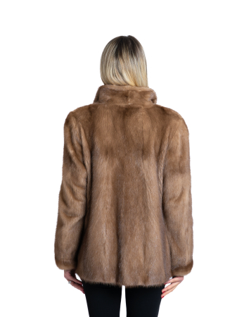 Jachetă nurcă Pastel Brown [2]