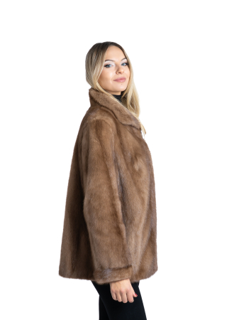 Jachetă nurcă Pastel Brown [1]