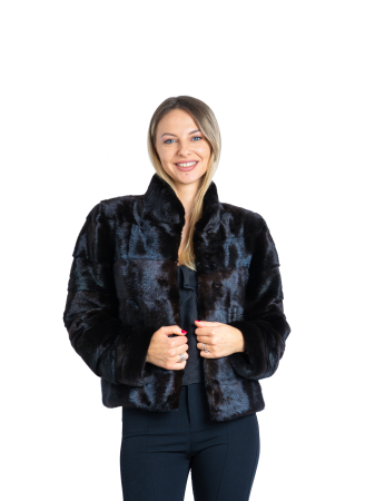 Jachete de vizon - Jachetă vizon Black Brown