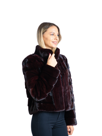 Jachetă vizon Burgundy [1]