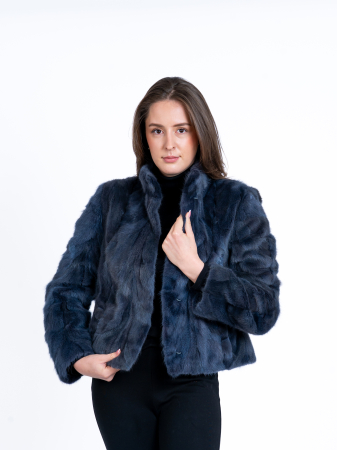 Jachete de vizon MRR - Jachetă vizon MRR Blue