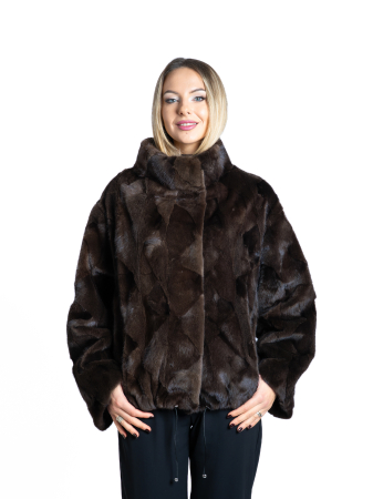 Jachete de vizon MRR - Jachetă vizon MRR Brown - oversized