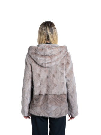 Jacheta vizon MRR cu glugă Stone Beige [2]