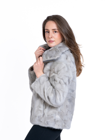 Jachetă vizon MRR Sapphire Grey - închidere fermoar [1]