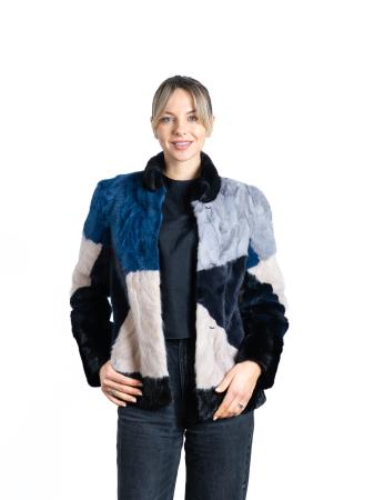Jachete de vizon MRR - Jachetă vizon MRR multicolor