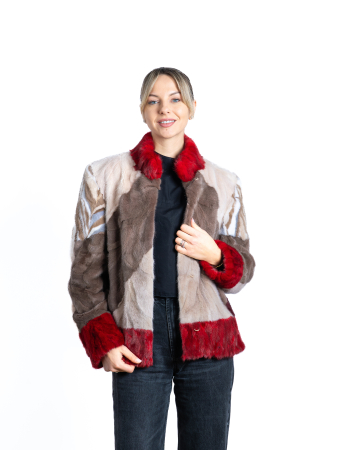 Jachete de vizon MRR - Jachetă vizon MRR multicolor