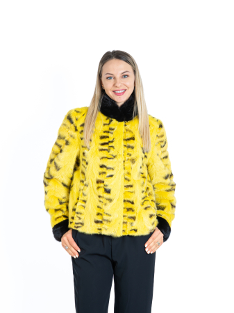 Haine damă vizon - Jachetă vizon MRR Multicolor