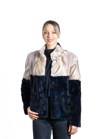 Jachete de vizon MRR - Jachetă vizon MRR multicolor
