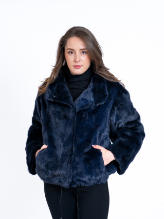 Jachete de vizon MRR - Jachetă vizon MRR Navy Blue