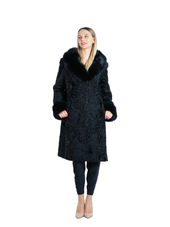 Shearling - Palton astrahan Black