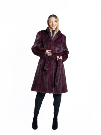Haine de nurcă - Palton nurcă Purple